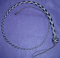 4ft Blue and Black 20 plait Signal with Box Pattern Knot A